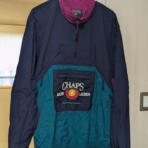 Chaps Men's Colorblock Jacket - Navy, Teal, and Pink
